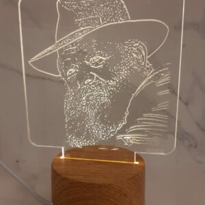 מנורת לילה דיוקן הרבי מלובביץ