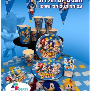 מוצרים ואביזרים למסיבת סוניק וחברים