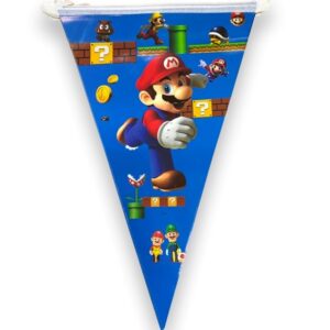 שרשרת דגלונים לתלייה סופר מריו וחברים
